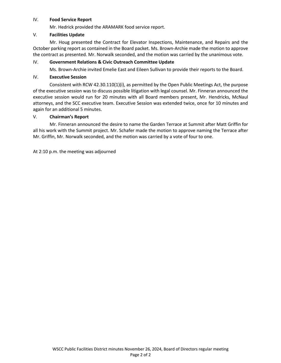 A1 — 11/26/2024 Special Minutes, page image