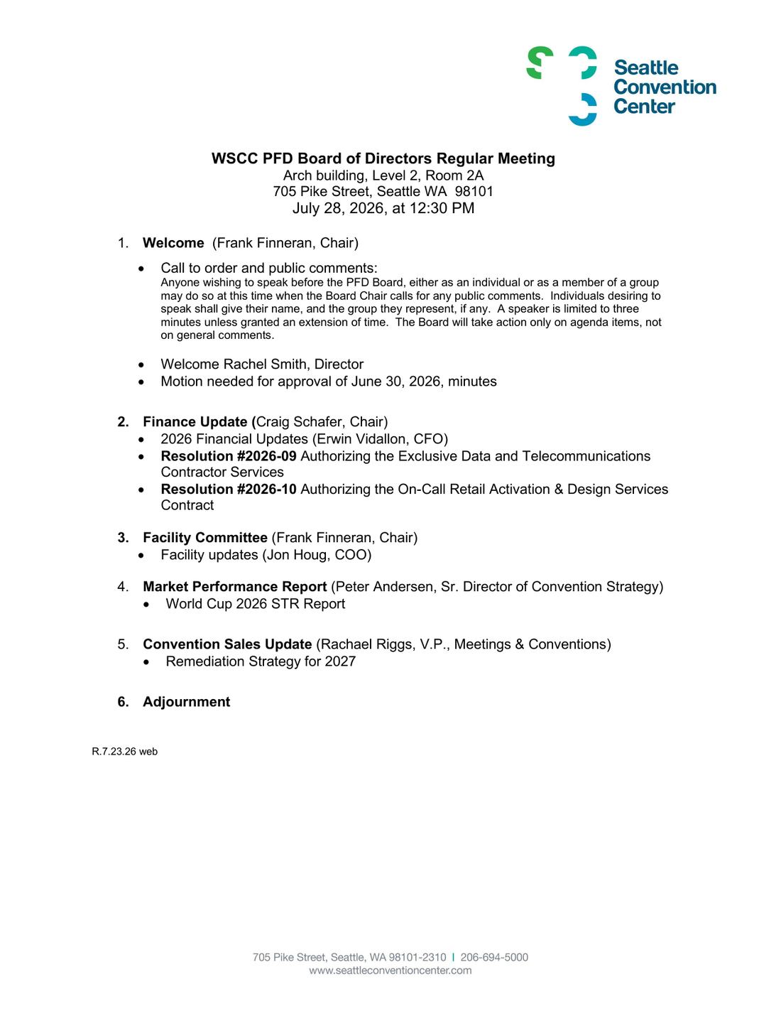 A9 — 7/28/2026 agenda, page image
