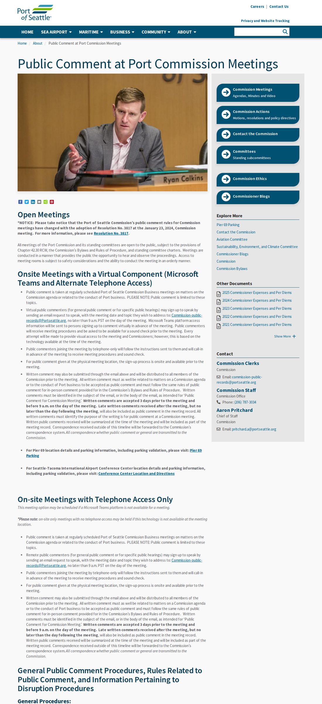 D14 — portseattle.org public-comment page, page image