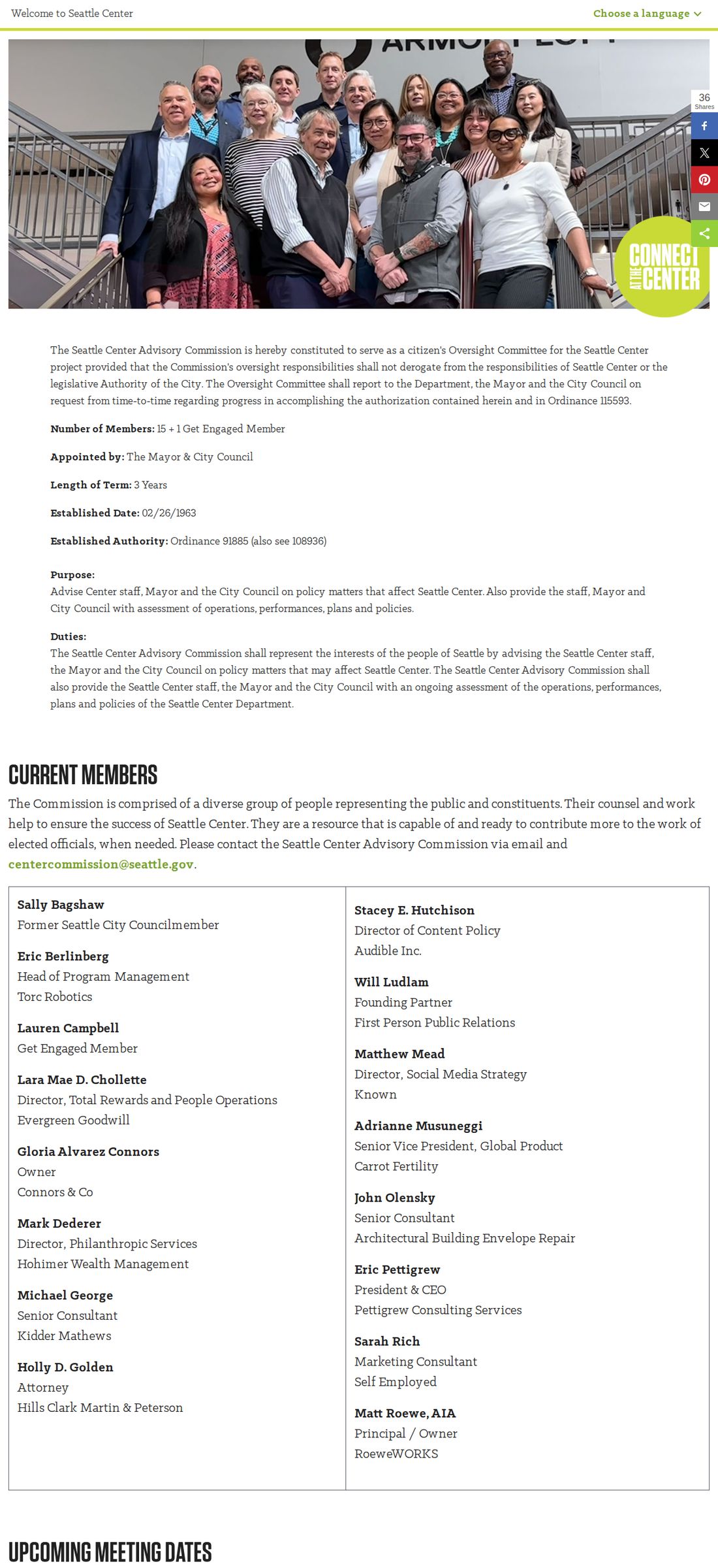 D3 — seattlecenter.com/about/advisory-commission, page image