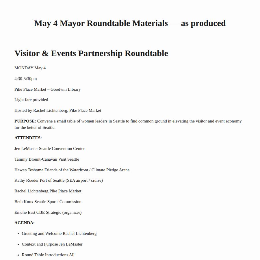 I7 — May4 Mayor Roundtable Materials (Visitor & Events Partnership Roundtable, May 4, 2026), page image