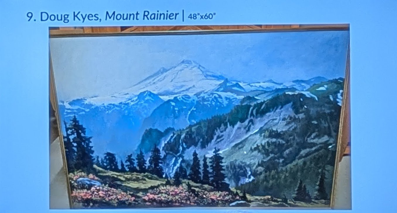 Doug Kyes, Mount Rainier — oil on canvas