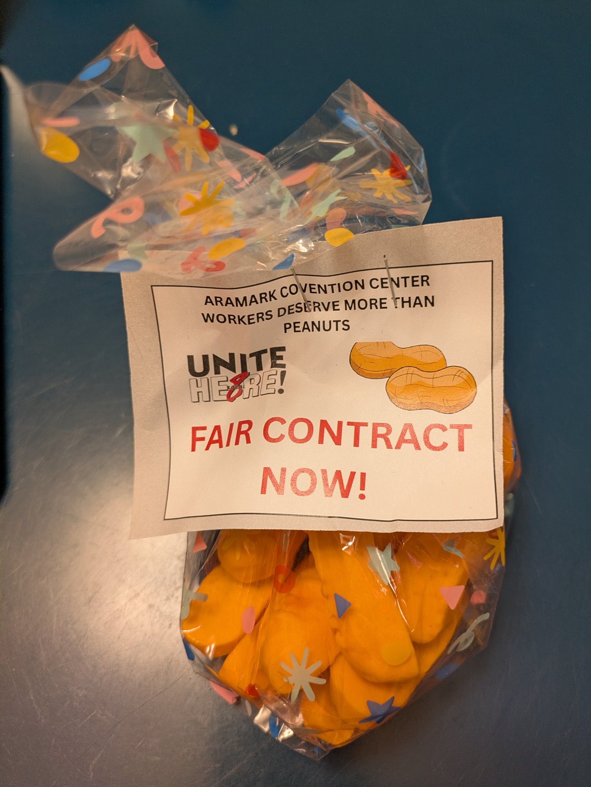 Aramark convention center workers deserve more than peanuts. Fair contract now. — UNITE HERE Local 8