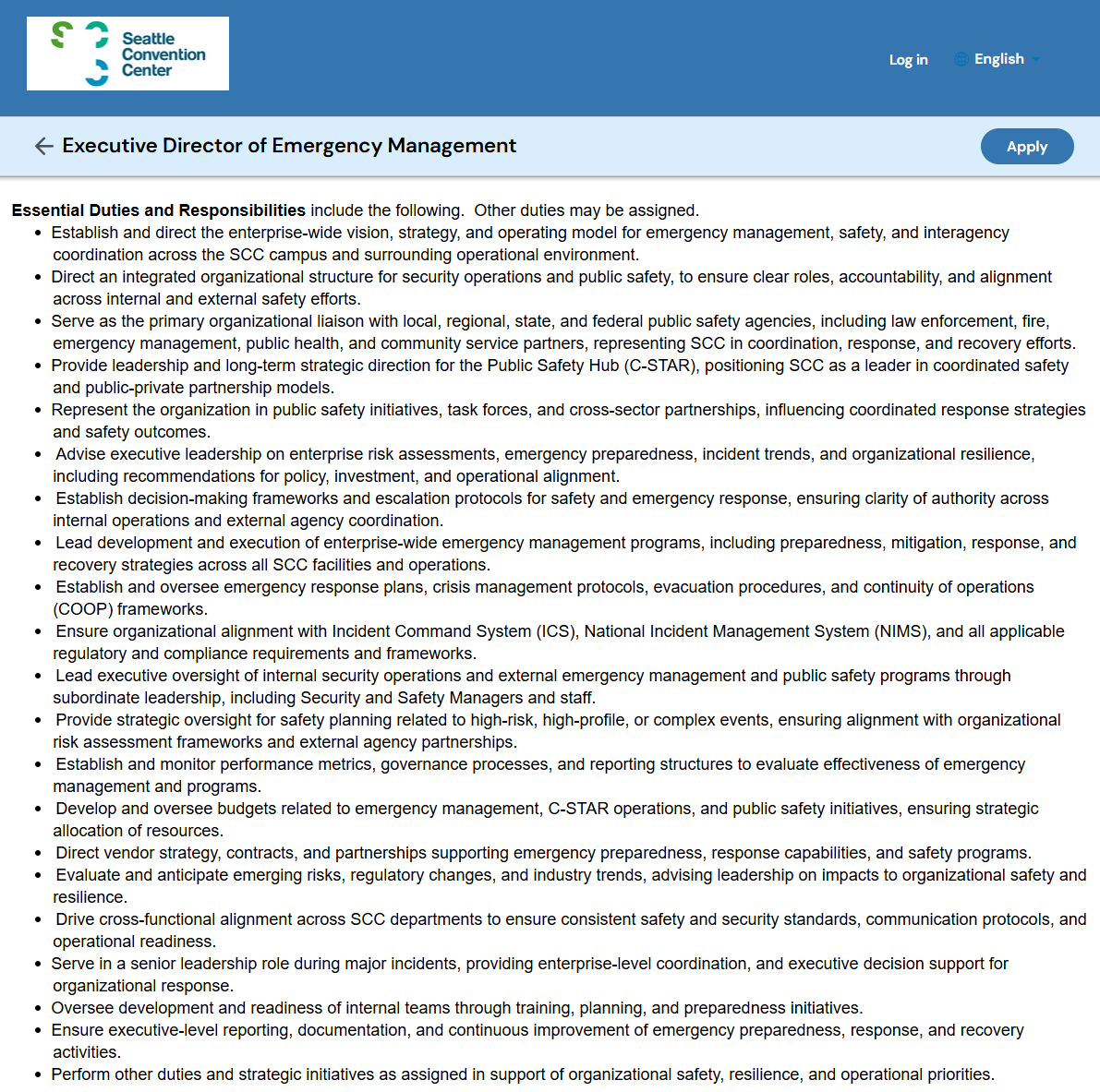 SCC job posting — continued. Captured May 6, 2026. (3 of 3)