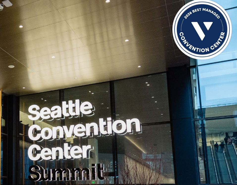 The "Best Managed" badge as it appears on Seattle Convention Center's feature in Business View Magazine, May 2026.